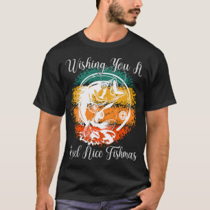 Angeln und Mittagessen-Design T-Shirt