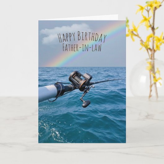 Angeln und Regenbogen Geburtskarte Karte (Gelbe Blume)