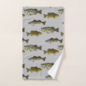 Angeln Walleye Bass Angler Grüne Männer Badhandtuch Set (Handtuch)