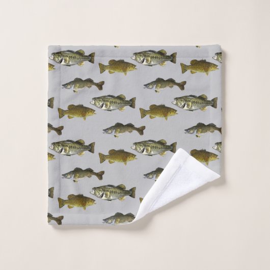 Angeln Walleye Bass Angler Grüne Männer Badhandtuch Set (Waschlappen)