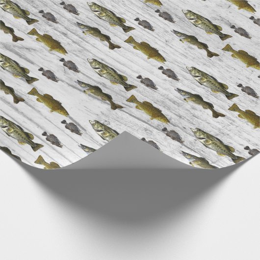 Angeln Walleye Bass Crappie Angler Männer Geschenkpapier (Ecke)