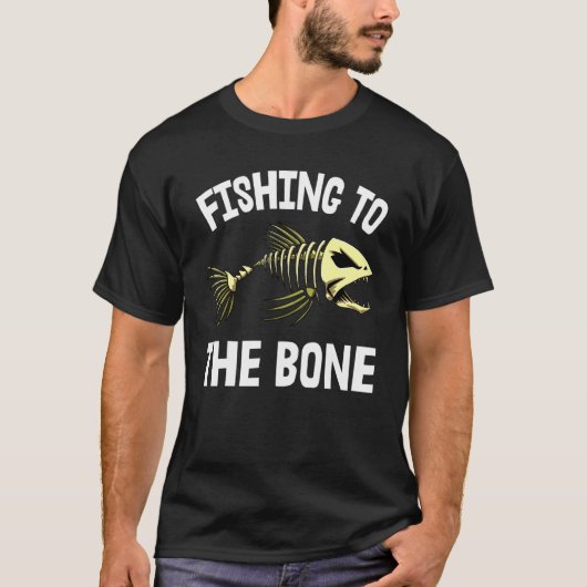 Angeln Zu Knochen Skelett Fisch Knochen Tees Schar (Vorderseite)