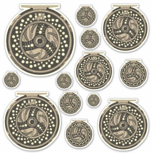 Angelnde Art Fischer Fischer Aufkleber (Vorderseite)