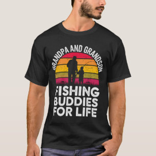 Angelnde Opa und Enkel Angelfreunde für L T-Shirt