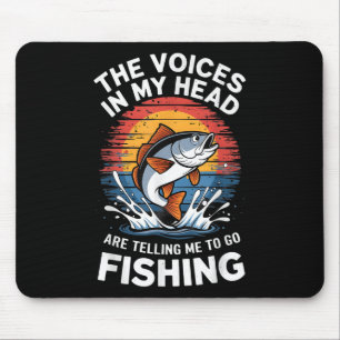 Angelnder Vater Männer Lustige Rolle Cooler Fisch Mousepad