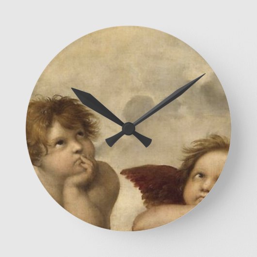 Angelo Cherubs Raphael Santi Siena Runde Wanduhr (Vorderseite)