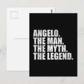 Angelo Name, Angelo Der Mann Der Mythos Die Legend Postkarte (Vorne/Hinten)