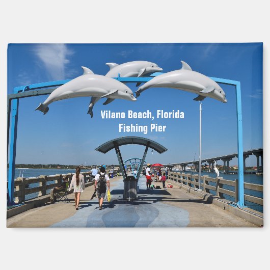 Angelpferd Vilano Beach Florida Magnet (Vorderseite)