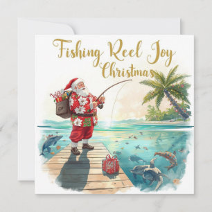 Angelputzer-Weihnachten mit Santa Feiertagskarte