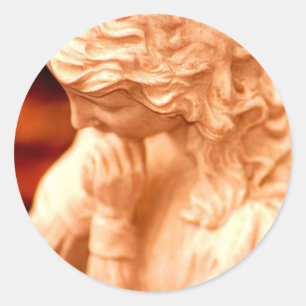 AngelRed Runder Aufkleber