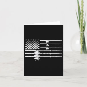 Angelrod Us-Flag Vintage Patriotischer Fischer An Karte