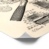 Angelrolle 1906 Patent Art Old Peper Poster (Ecke)