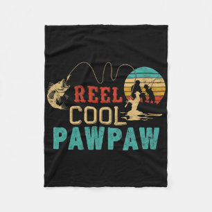 Angelrolle Cool Pawpaw Vatertagsgeschenk Fischer Fleecedecke