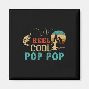 Angelrolle Cool Pop Pop Vatertagsgeschenk für Fi Magnet
