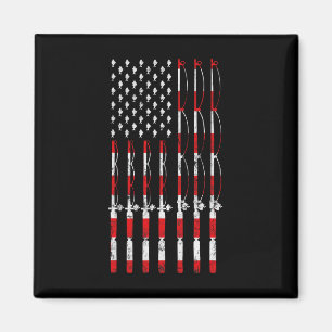 Angelrute Amerikanische USA-Flagge Patriotisches A Magnet