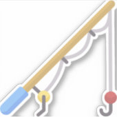 Angelrute Aufkleber (Vorderseite)