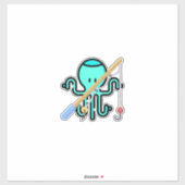 Angelrute Aufkleber (Blatt)