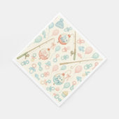 Angelrute Baby enthüllt für Angelfreunde Serviette (Ecke)