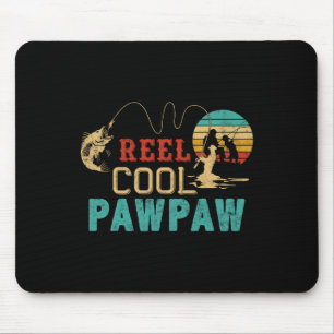 Angelrute Cool Pawpaw Vatertagsgeschenk Fischer Mousepad