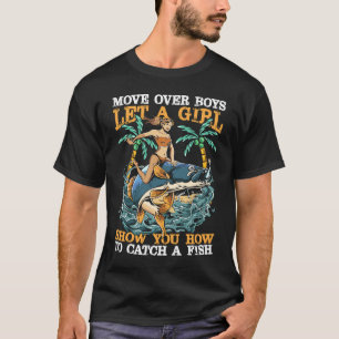 Angelrute für eine Fischerin Hecht Karpfen Frau T-Shirt