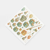 Angelrute Geburtstag Thema für Angelfreunde Serviette (Ecke)