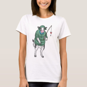 Angelrute Kuh Angeln T-Shirt
