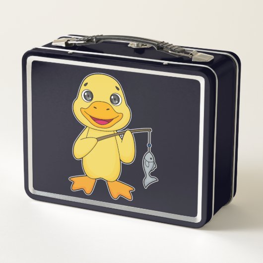 Angelrute Metall Brotdose (Rückseite)