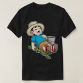 Angelrute mit Eimer 2 T-Shirt (Design vorne)