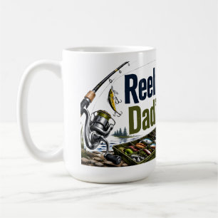 Angelrute Papa denkt Angel-Tasse Kaffeetasse