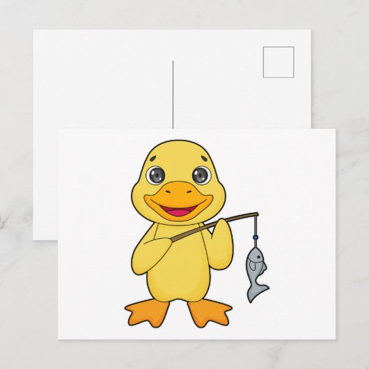 Angelrute Postkarte (Vorne/Hinten)