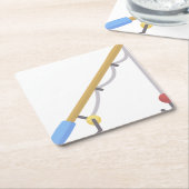 Angelrute Rechteckiger Pappuntersetzer (angewinkelt)