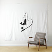 Angelrute und Fische, Fischerei Wandteppich (Beispiel (Horizontal))