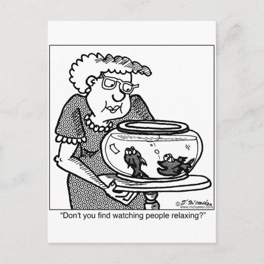 Angelruten durch Beobachtung der Menschen Postkarte (Vorderseite)