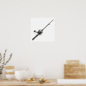 Angelruten und Angeln Poster (Küche)