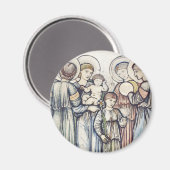 Angels and Children von Sir Edward Burne-Jones Magnet (Vorderseite/Rückseite)