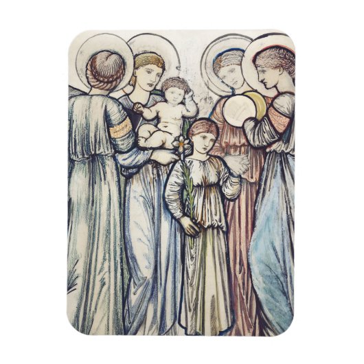 Angels and Children von Sir Edward Burne-Jones Magnet (Vertikal)
