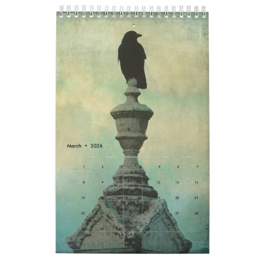 Angels and Crows Calendar Kalender (Mär 2026)