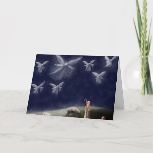 Angels and Shepherds Christmas card Feiertagskarte (Vorderseite)