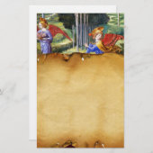 Angels Ansammlung Blume in einer Himmlischen Lands Briefpapier (Vorne/Hinten)