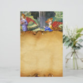 Angels Ansammlung Blume in einer Himmlischen Lands Briefpapier (Stehend Vorderseite)