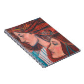 Angels Art Nouveau Ginger Auburn Red Hair Women Notizblock (Rechte Seite)