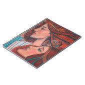 Angels Art Nouveau Ginger Auburn Red Hair Women Notizblock (Linke Seite)