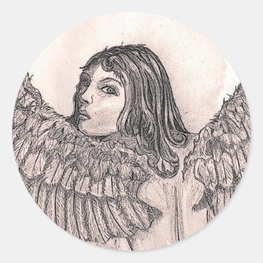 "Angels Attention"-Aufkleber/Umschlag Aufkleber (Vorderseite)