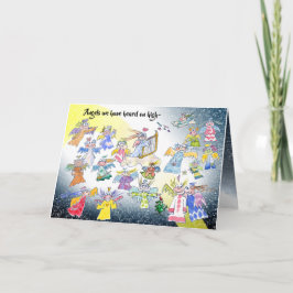 Angels auf Holiday Card Karte
