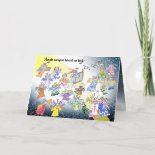 Angels auf Holiday Card Karte