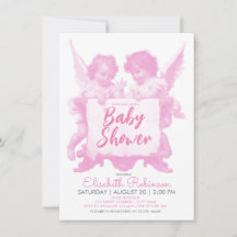 Angels Baby Dusche Pink Personalisiert
