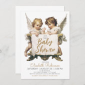 Angels Baby Shower Personalisiert Einladung (Vorne/Hinten)