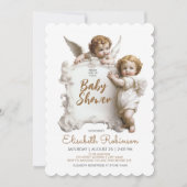 Angels Baby Shower Personalisiert Einladung (Vorderseite)