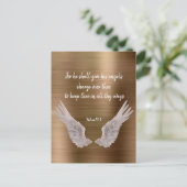 Angels Bible Verse Postkarte (Stehend Vorderseite)