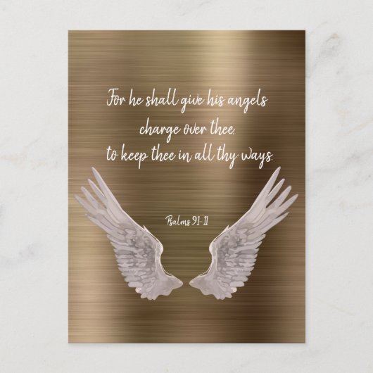 Angels Bible Verse Postkarte (Vorderseite)